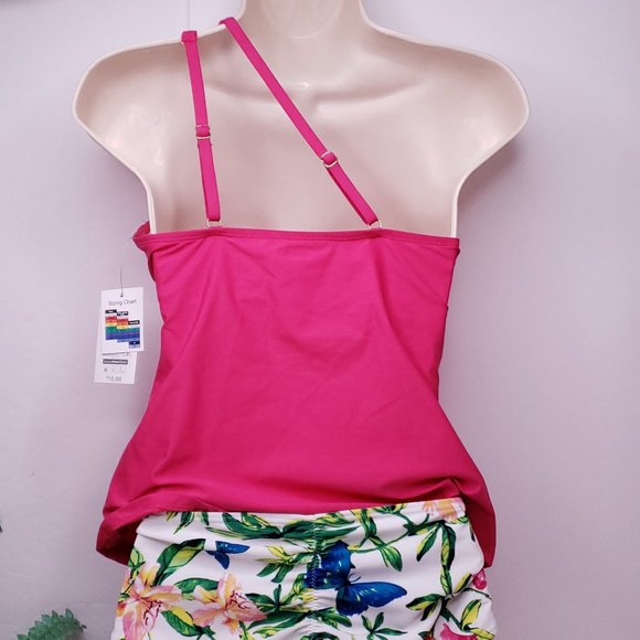 new Swimsuit Tankini Top Bikini Bottom Shoulder Scrunch Butt SMALL 4 6 Barbie - Picture 3 of 12